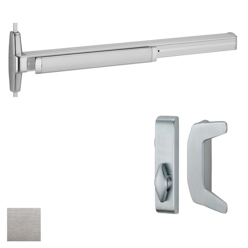 33A Series Surface Vertical Rod Exit Device With Trim Satin Chrome