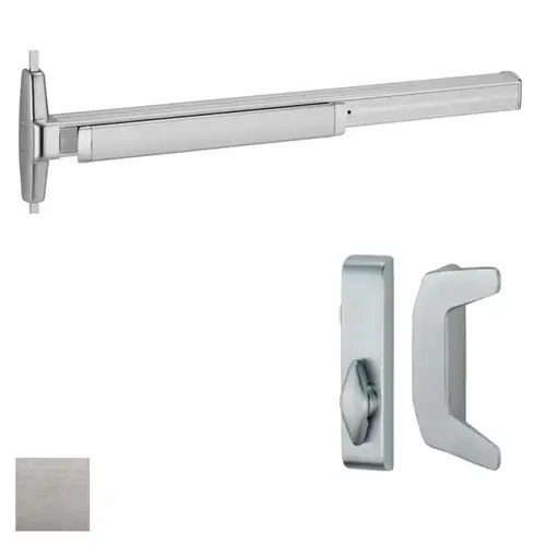 33A Series Surface Vertical Rod Exit Device With Trim Satin Chrome