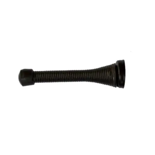 3-1/8" Spring Door Stop Black