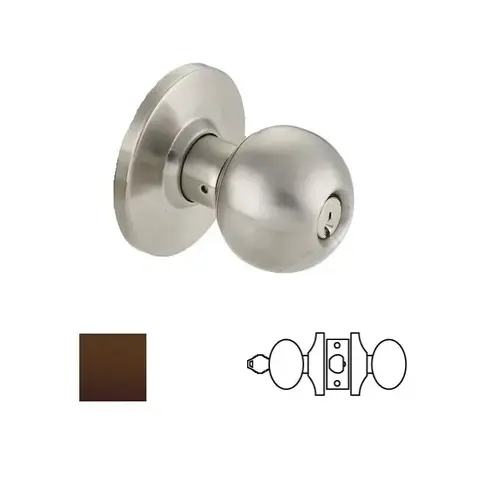 Grade 2 Storeroom Knob Lockset Oil Rubbed Dark Bronze