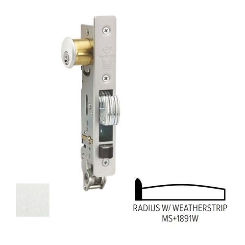 MS+1891W Series MS Deadlock/Deadlatch Satin Aluminum Clear