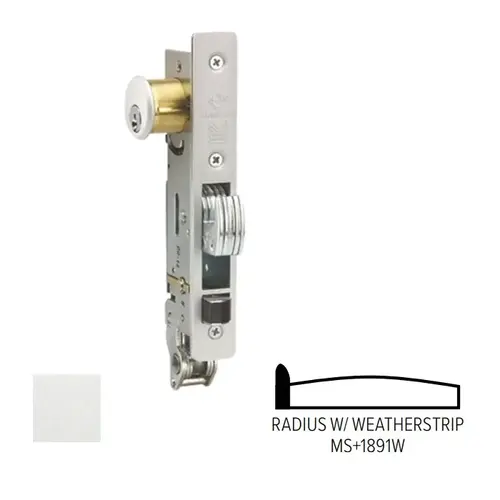 MS+1891W Series MS Deadlock/Deadlatch Satin Aluminum Clear