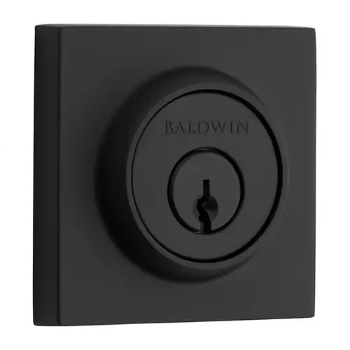 Contemporary Square Reserve Deadbolt Satin Black