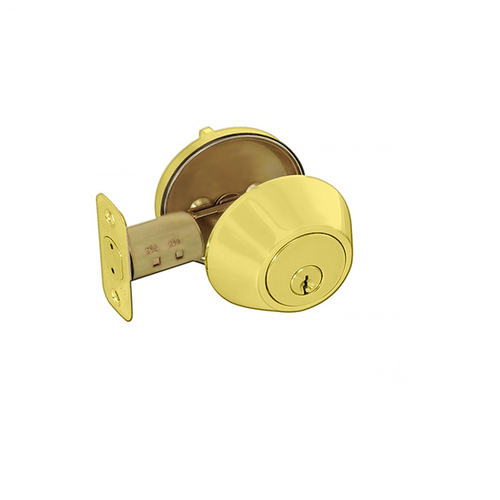 SINGLE CYLINDER DEADBOLT Bright brass