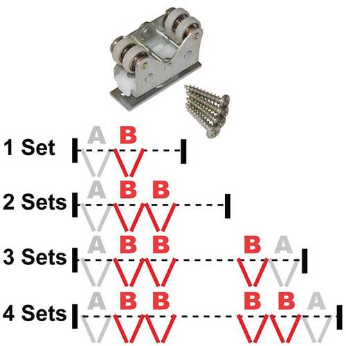 Hanger & Panel Guide Add On Set For 2nd & 3rd Pair