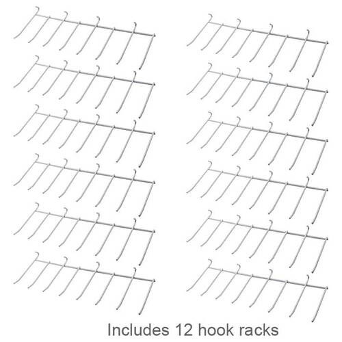 Keyless2Go K2G-MKH8-12PACK Multi-Prong Key Hook Rack - Pack of 12