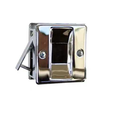 Passage Pocket Door Lock Bright Polished Chrome