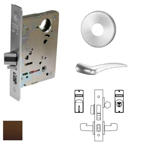 8200 Series 8245 Dormitory/Exit Lockset Less Cylinder Oil Rubbed Dark Bronze