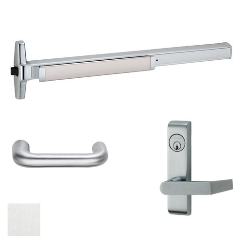 33A Series Rim Exit Device With Trim Satin Aluminum Clear