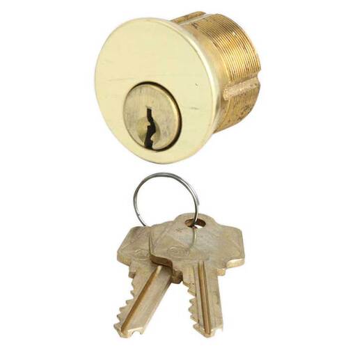 Mortise Cylinder Bright Polished Brass