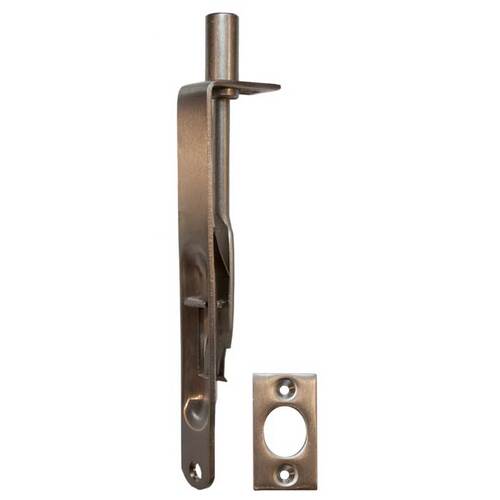 Orca Hardware TH-86SQ-15 6" Flush Bolt With Radius Corners Satin Nickel