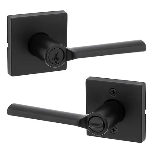 Lisbon Keyed Entry Lever Iron Black