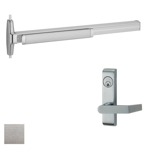 33A Series Surface Vertical Rod Exit Device With Trim Satin Chrome