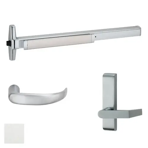 33A Series Rim Exit Device With Trim Satin Aluminum Clear