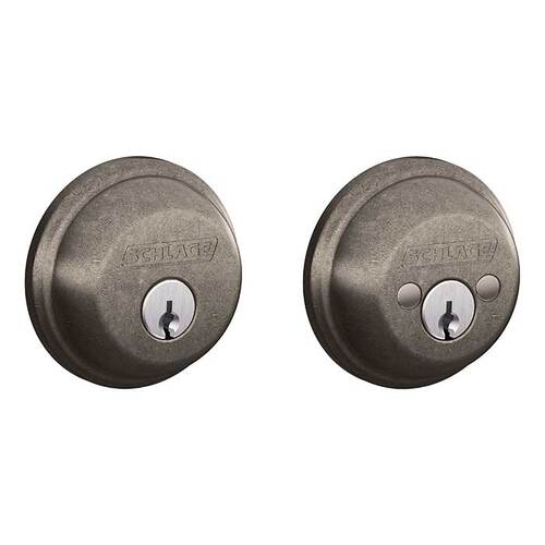 B62 Double Cylinder Deadbolt Nickel Plated Blackened