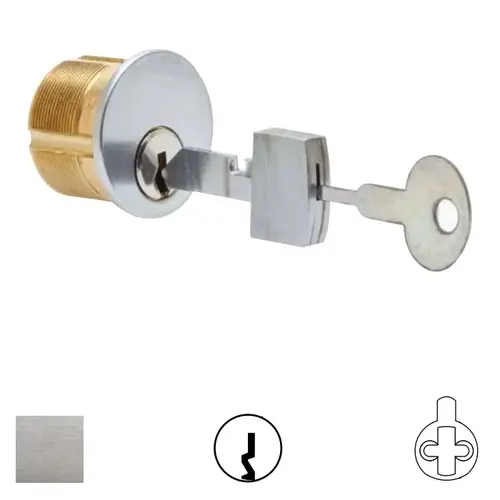 Captive Turn Knob Mortise Cylinder