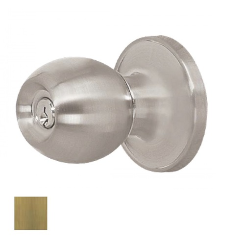 Grade 3 Entry Knob Lockset Satin Brass Blackened