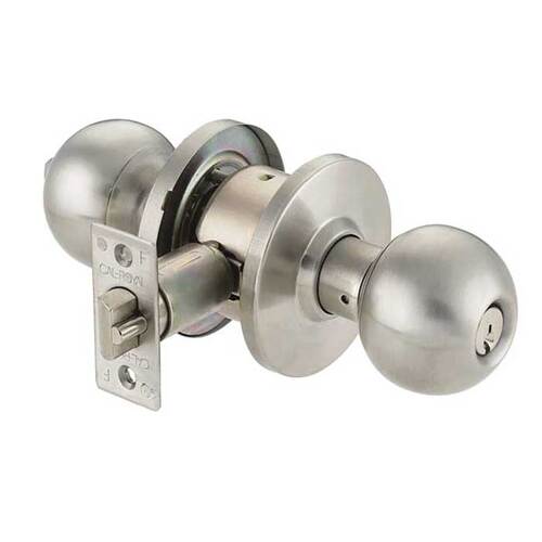 Grade 2 Institution Knob Lockset Satin Stainless Steel