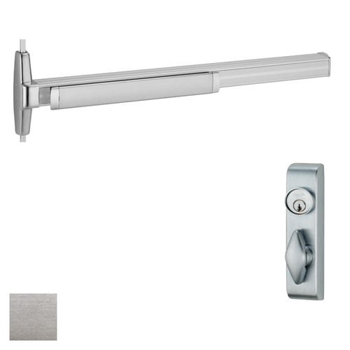 33A Series Surface Vertical Rod Exit Device With Trim Satin Chrome