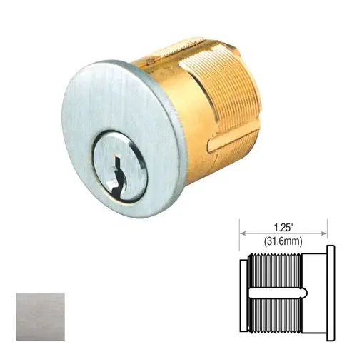 Mortise Cylinder Satin Chrome