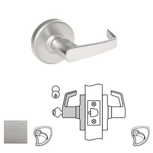 Cylindrical Lock Satin Chrome