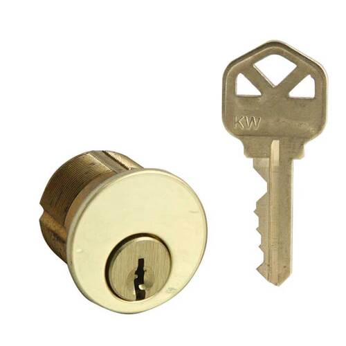 Mortise Cylinder Bright Polished Brass