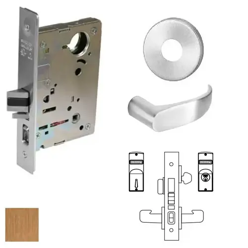 8200 Series 8243 Apartment Corridor Lockset Less Cylinder Satin Bronze