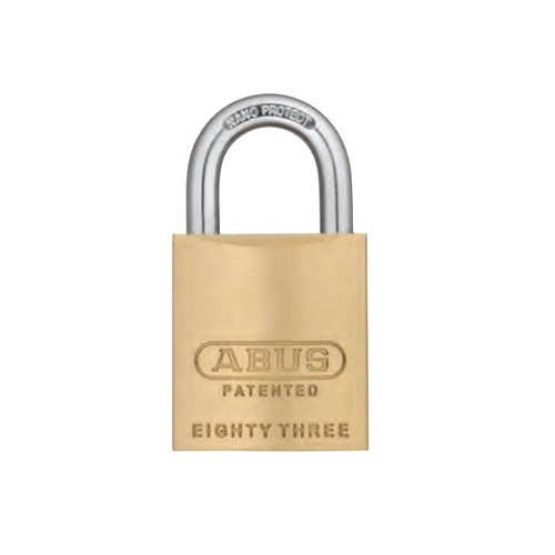 Abus Lock Company 83KNK/45-SGT Sargent Original Cylinder Prep, Brass Padlock 1-3/4" Wide, Shackle - 5/16" Diameter and 1" Vertical Clearance, Boxed