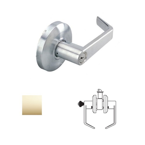 Grade 2 Storeroom Lever Lockset Bright Polished Brass