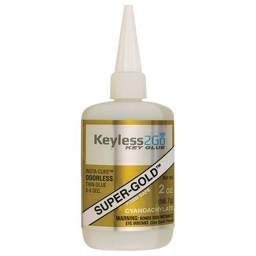 Keyless2Go GLUE-123 Super-Gold Odorless Insta-Cure Glue 2oz - Thin