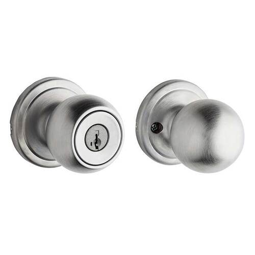 Circa Keyed Vestibule Knob Satin Chrome