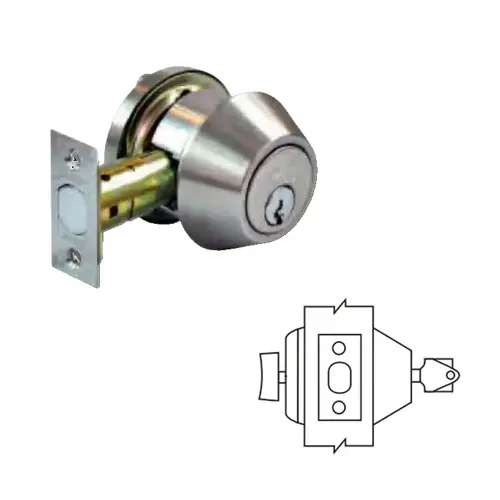 DBX Series Grade 2 Deadbolt Satin Stainless Steel