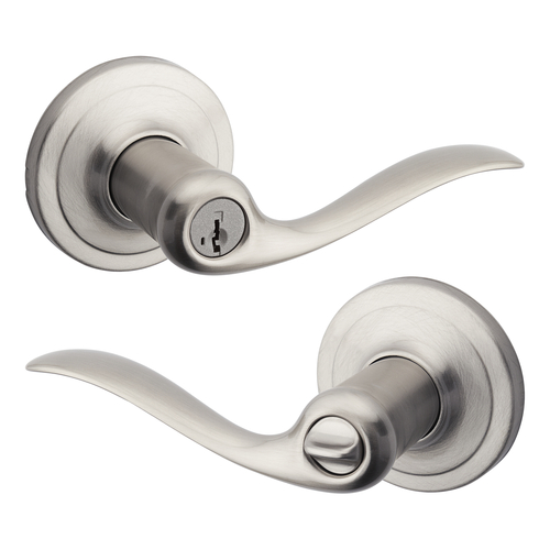 Tustin Keyed Entry Lever Satin Nickel