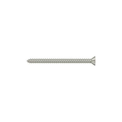 #9, 2-1/2" Length Flat Head Phillips Drive Wood Screw Steel Brushed Nickel