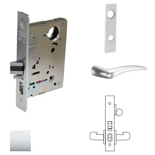 8200 Series 8255 Office/Entry Lockset Bright Polished Chrome