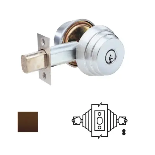 E Series Grade 2 Deadbolt Oil Rubbed Dark Bronze