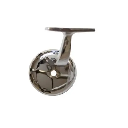 HD Handrail Bracket With Round Base Bright Polished Chrome