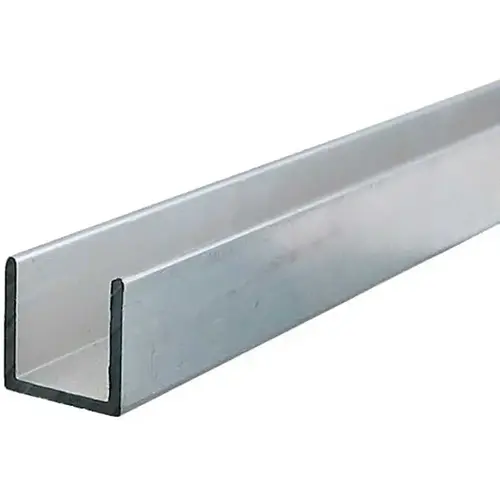 Aluminum Bottom Guide U-Channel Track - 95" Stock Length - pack of 5