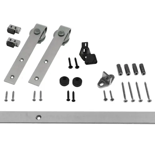 5' Cabinet Flat Track Kit for Standard Drop Hangers Satin Nickel