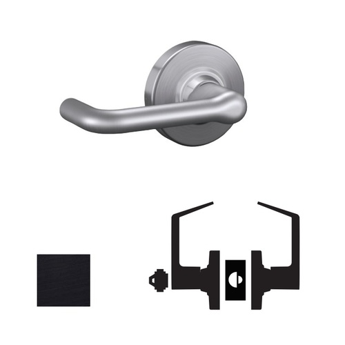 ALX80B Tubular Storeroom Lock Matte Black