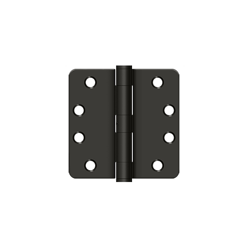 4" x 4" x 1/4" Radius Hinge, HD in Oil-rubbed Bronze Pair