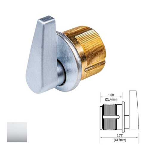 Thumbturn Mortise Cylinder Bright Polished Chrome