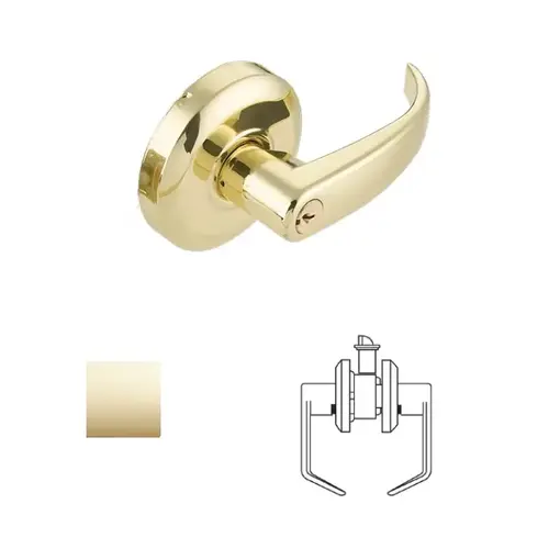 Grade 2 Passage Lever Lockset Bright Polished Brass