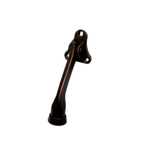 5.275" Kick Down Door Holder With Black Tip Oil Rubbed Dark Bronze