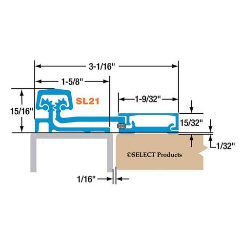 SL21 Swing Clear Continuous Geared Hinge Dark Bronze