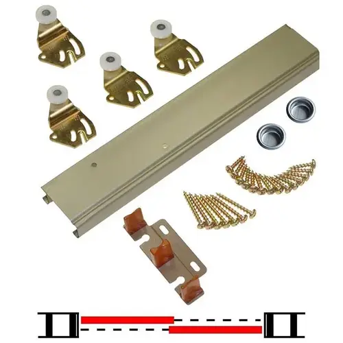 72" Bypass Hardware Set 2/Door
