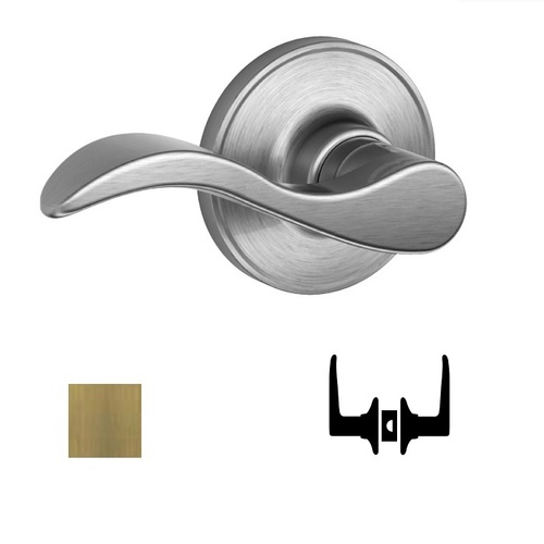 J40 Seville Privacy Lever Lock in Vis Pack Satin Brass Blackened