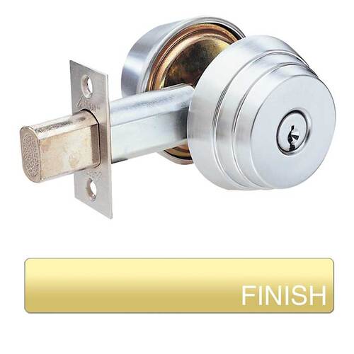 E Series Grade 2 Deadbolt Bright Polished Brass