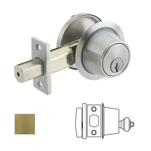 Grade 2 Single Cylinder Deadbolt Satin Brass Blackened