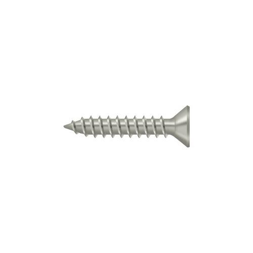 #9, 1" Length Flat Head Phillips Drive Wood Screw Steel Brushed Nickel